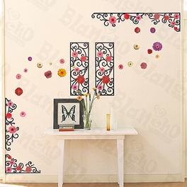blancho bedding Flower Frame - Large Wall Decals Stickers Appliques Home Decor