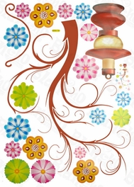 Blancho Bedding Flower Lamp - Large Wall Decals Stickers Appliques Home Decor