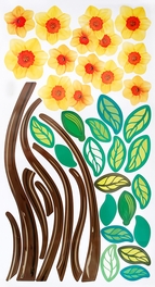 Blancho Bedding Flower & Leaf - Wall Decals Stickers Appliques Home Decor