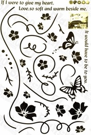 Blancho Bedding Flowers And Rattan - Wall Decals Stickers Appliques Home D¨¦cor
