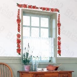 blancho bedding Flowers Fence - Wall Decals Stickers Appliques Home Decor