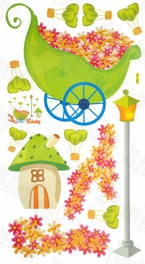 Blancho Bedding Flowers & House - Wall Decals Stickers Appliques Home Decor