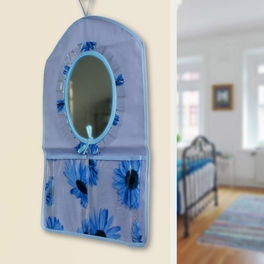 Blancho Bedding [Flowers Mirror] Blue/Wall Hanging/ Wall Organizers / Wall Baskets / Baskets (11*18)