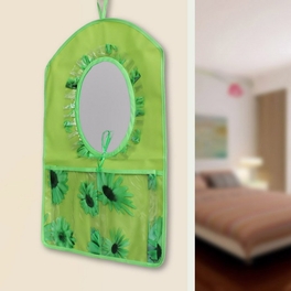 Blancho Bedding [Flowers Mirror] Green/Wall Hanging/ Wall Organizers / Wall Baskets / Baskets (11*18)
