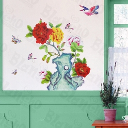 blancho bedding Flowers Pot - Large Wall Decals Stickers Appliques Home Decor