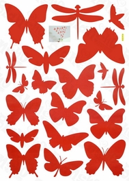 Blancho Bedding Fluttering Butterflies - Large Wall Decals Stickers Appliques Home Decor