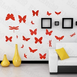 blancho bedding Fluttering Butterflies - Large Wall Decals Stickers Appliques Home Decor