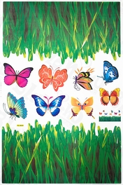 Blancho Bedding Flying Butterflies 5 - X-Large Wall Decals Stickers Appliques Home Decor