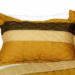 Blancho Bedding [Flying In The Wind] 3PC Vermicelli-Quilted Patchwork Quilt Set (Full/Queen Size)