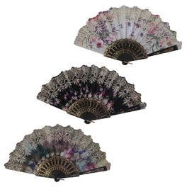 blancho bedding Foldable Raw Silk Printing Folding Fan 007BLK-MISTIC-GOLD-MIXED-4PC