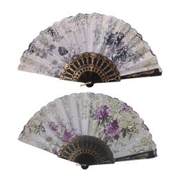 blancho bedding Foldable Raw Silk Printing Folding Fan 085BLK-SATIN-STARDUST-MIXED-8PC