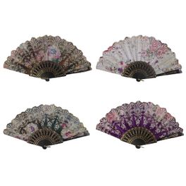 blancho bedding Foldable Raw Silk Printing Folding Fan 3812BLK-DAISY-SATIN-MIXED-4PC