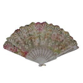 blancho bedding Foldable Raw Silk Printing Folding Fan 3812W-DAISY-SATIN-OLIVE-2PC