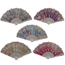 blancho bedding Foldable Raw Silk Printing Folding Fan 3812W-DAISY-SATIN-MIXED-4PC