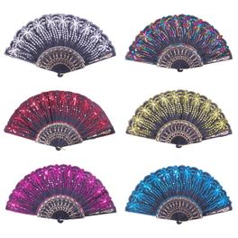blancho bedding Foldable Raw Silk Printing Folding Fan FS004-1-FIREWORKS-MIXED-4PC