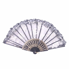 Blancho Bedding Foldable Raw Silk Printing Folding Fan FS008-ROSE-GOLD-GLITTER-WHITE-2PC