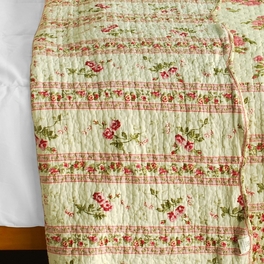 Blancho Bedding [Foliflora] Cotton 3PC Vermicelli-Quilted Printed Quilt Set (Full/Queen Size)
