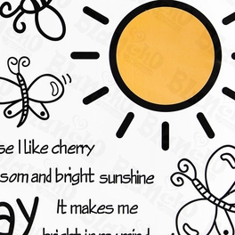 Blancho Bedding Forever Sunny - Wall Decals Stickers Appliques Home Decor