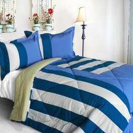 blancho bedding [Friendly Katy] Quilted Patchwork Down Alternative Comforter Set (Twin Size)