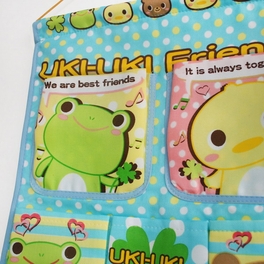 Blancho Bedding [Frog & Chicken] Blue/Wall Hanging/ Hanging Baskets / Wall Baskets / Baskets (14*19)