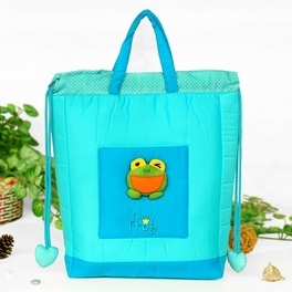 blancho bedding [Frog Prince] Embroidered Applique Kids HangBag / Drawstring Bag / Bucket Bag (9.8*11*3)
