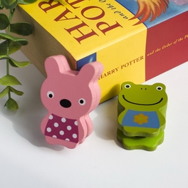 blancho bedding [Frog & Rabbit] - Card Holder / Wooden Clips / Wooden Clamps / Animal Clips