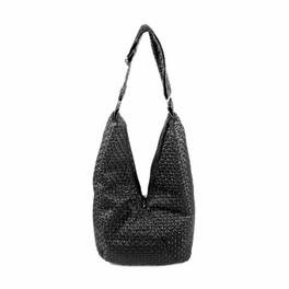 blancho bedding [Functional Demi]Black Satchel Hobo Handbag w/Shoulder Strap