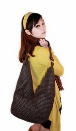 Blancho Bedding [Functional Demi]Coffee Satchel Hobo Handbag W/Shoulder Strap