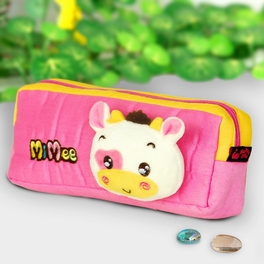 Blancho Bedding [Funny Bunny] Embroidered Applique Pencil Pouch Bag / Pencil Holder / Carrying Case (3.7*2.7*1.6)