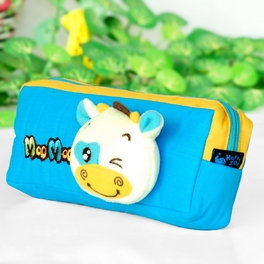 Blancho Bedding [Funny Frog] Embroidered Applique Pencil Pouch Bag / Pencil Holder / Carrying Case (3.7*2.7*1.6)