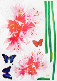 Blancho Bedding Garish Flowers - Large Wall Decals Stickers Appliques Home Decor