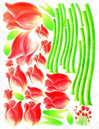 Blancho Bedding Gentle Tulips - Wall Decals Stickers Appliques Home D¨¦cor