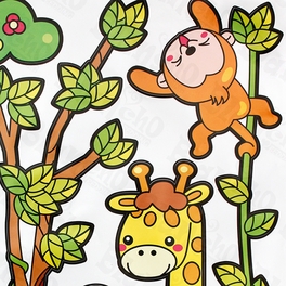 Blancho Bedding Giraffe Friends - Large Wall Decals Stickers Appliques Home Decor
