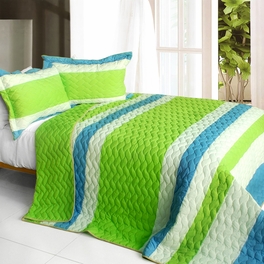 blancho bedding [Glass Mask] 3PC Patchwork Quilt Set (Full/Queen Size)