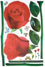 Blancho Bedding Glorious Rose 3 - X-Large Wall Decals Stickers Appliques Home Decor