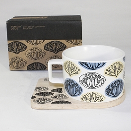 blancho bedding [Glossy Ganoderm ] Espresso Cup / Wood Coaster (2.5 inch height)
