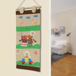 Blancho Bedding [Go And Play] Ivory/Wall Hanging/Wall Pocket/Hanging Baskets/Wall Organizers (11*24)