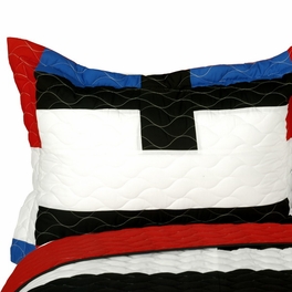 Blancho Bedding [Gods Determine] 3PC Vermicelli - Quilted Patchwork Quilt Set (Full/Queen Size)