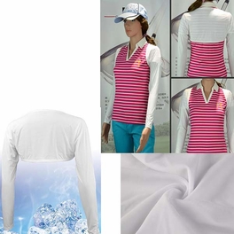 Blancho Bedding Golf Clothing Shirts Womens Golf Clothes Sun Protective Clothing Wraps White