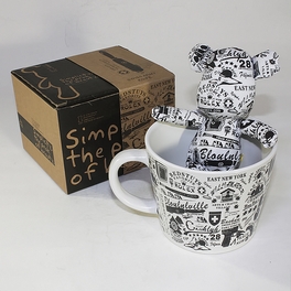 blancho bedding [Graffiti] Stuffed Bear Mug (3.3 inch height)