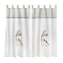 blancho bedding Gray Giraffe Crib Bedding Accessory - Window Curtain