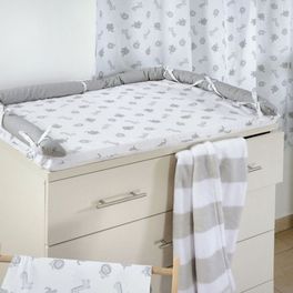 blancho bedding Gray Jungle Crib Bedding Accessory - Dresser Cover