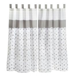 blancho bedding Gray Jungle Crib Bedding Accessory - Window Curtain