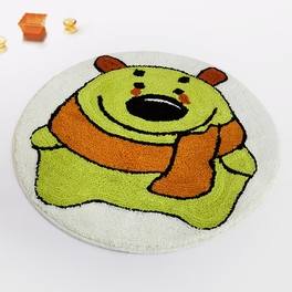 blancho bedding [Green Bear] Kids Room Rugs (23.6 by 23.6 inches)