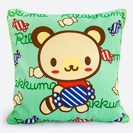 Blancho Bedding [Green Candy Bear] Decorative Pillow Cushion / Floor Cushion (15.8 By 15.8 Inches)