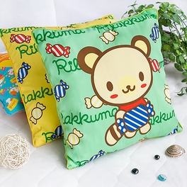 Blancho Bedding [Green Candy Bear] Decorative Pillow Cushion / Floor Cushion (15.8 By 15.8 Inches)