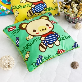 blancho bedding [Green Candy Bear] Decorative Pillow Cushion / Floor Cushion (15.8 by 15.8 inches)