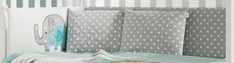 blancho bedding Green Elephant Crib Bedding Accessory - Bumper