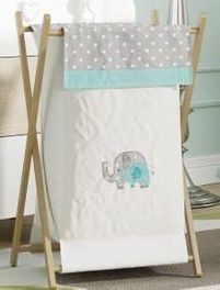 blancho bedding Green Elephant Crib Bedding Accessory - Hamper / Laundry Basket