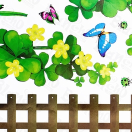 Blancho Bedding Green Fence 2 - Wall Decals Stickers Appliques Home Decor